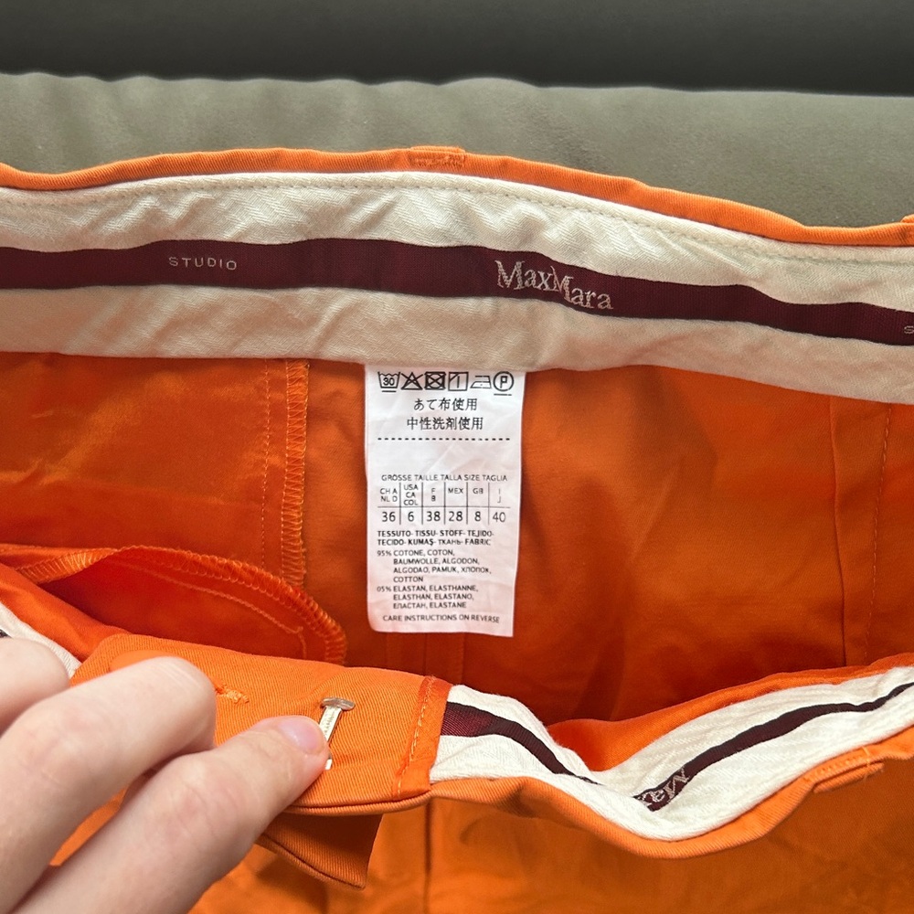 MaxMara Women’s Orange Chinos